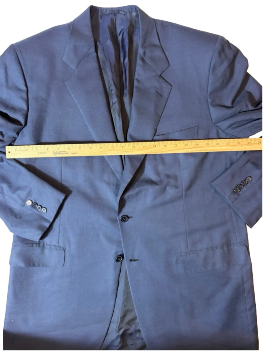 Brioni for Neiman Marcus Navy Super 150s Wool Blazer Italy Tailored 46L